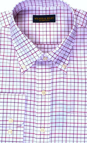 Tailored Fit Multi - Check Multi Twill Button - Down Collar Non - Iron Sport Shirt - Wilkes & Riley, LLC