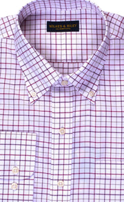 Tailored Fit Multi Check Twill Check Button - Down Collar Non - Iron Sport Shirt - Wilkes & Riley, LLC