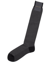Black Bird's Eye Egyptian Cotton Over The Calf Sock - Wilkes & Riley, LLC