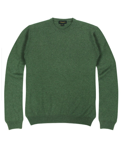 100% Cashmere Crewneck Sweater w/ Loro Piana Yarn - Forest