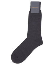 Charcoal Pin Dot Mid Calf Zegna Baruffa Merino Wool - Wilkes & Riley, LLC