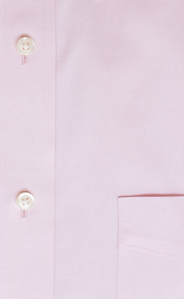 Classic Fit Pink Solid Point Collar Non-Iron Men's Dress
