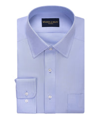 Blue Pinpoint Oxford Non-Iron Dress Shirt - Spread Collar