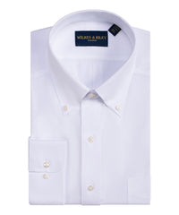 White Pinpoint Oxford Non-Iron Dress Shirt - Button-Down