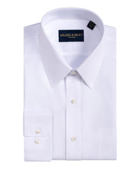 White Pinpoint Oxford Non-Iron Dress Shirt - Point Collar