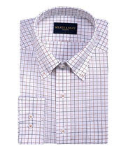 Pumpkin Twill Tattersall Button-Down Collar Non-Iron Sport Shirt