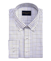 Olive /Navy Twill Check Button-Down Collar Non-Iron Sport Shirt