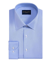 Blue Non - Iron Queens Oxford Dress Shirt - Spread Collar - Wilkes & Riley, LLC