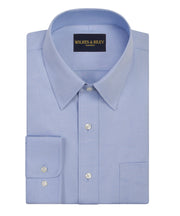 Blue Pinpoint Oxford Non - Iron Dress Shirt - Point Collar - Wilkes & Riley, LLC