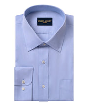 Blue Pinpoint Oxford Non - Iron Dress Shirt - Spread Collar - Wilkes & Riley, LLC
