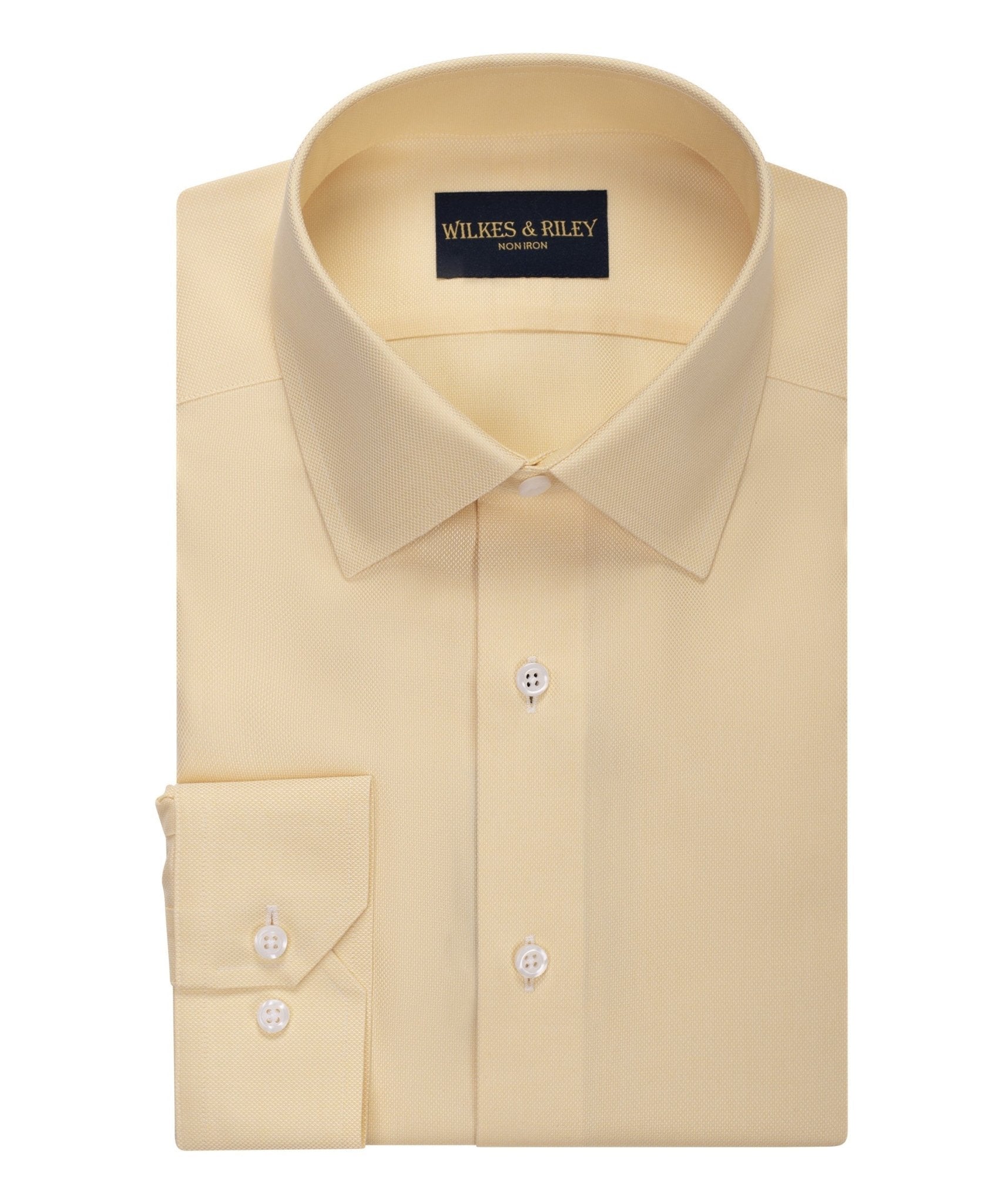 Canary Non - Iron Queens Oxford Dress Shirt - Spread Collar - Wilkes & Riley, LLC