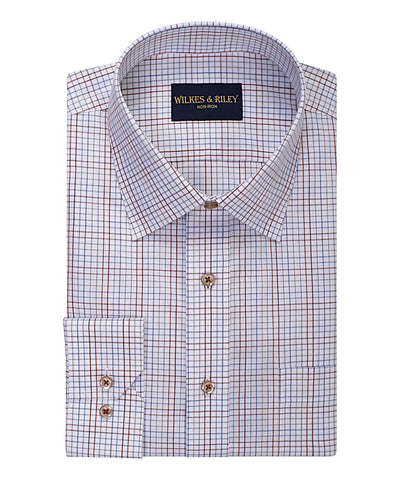 Country Spice Check Spread Collar Non-Iron Dress Shirt