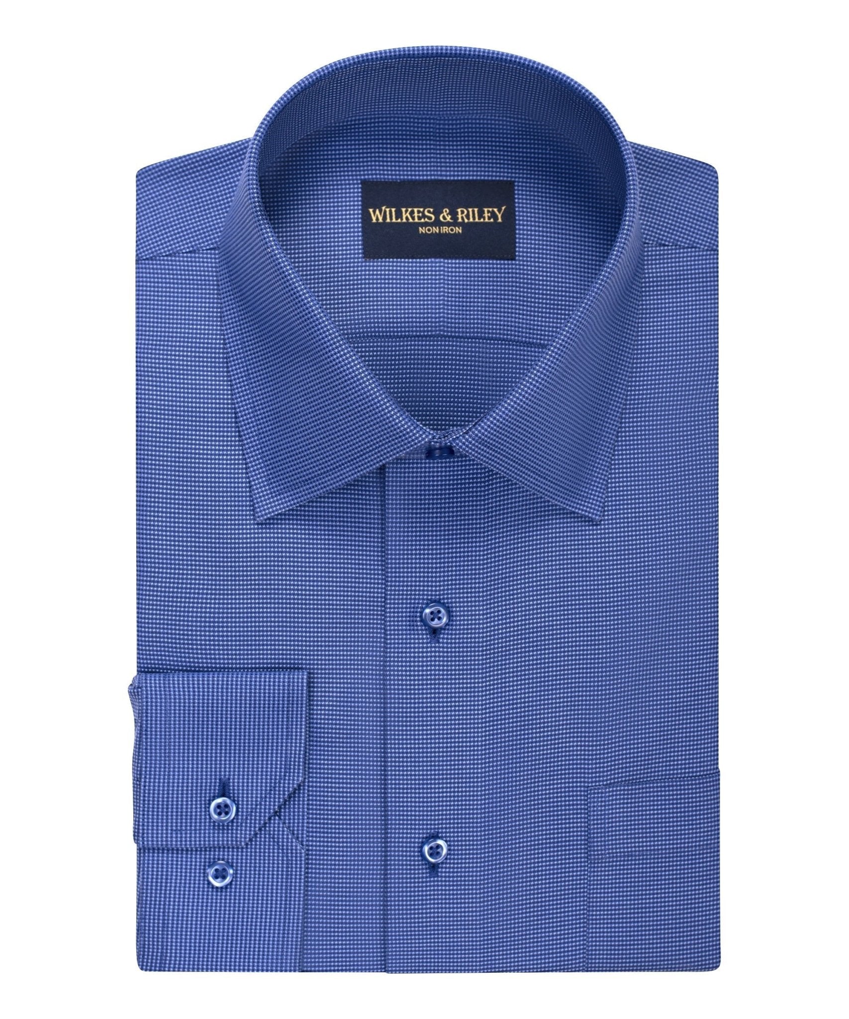 Dk Royal Non - Iron Queens Oxford Dress Shirt - Spread Collar - Wilkes & Riley, LLC