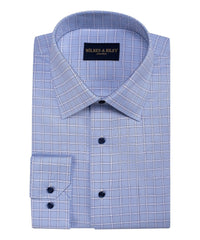 Framed Houndstooth Spread Collar Non - Iron Dress Shirt - Wilkes & Riley, LLC