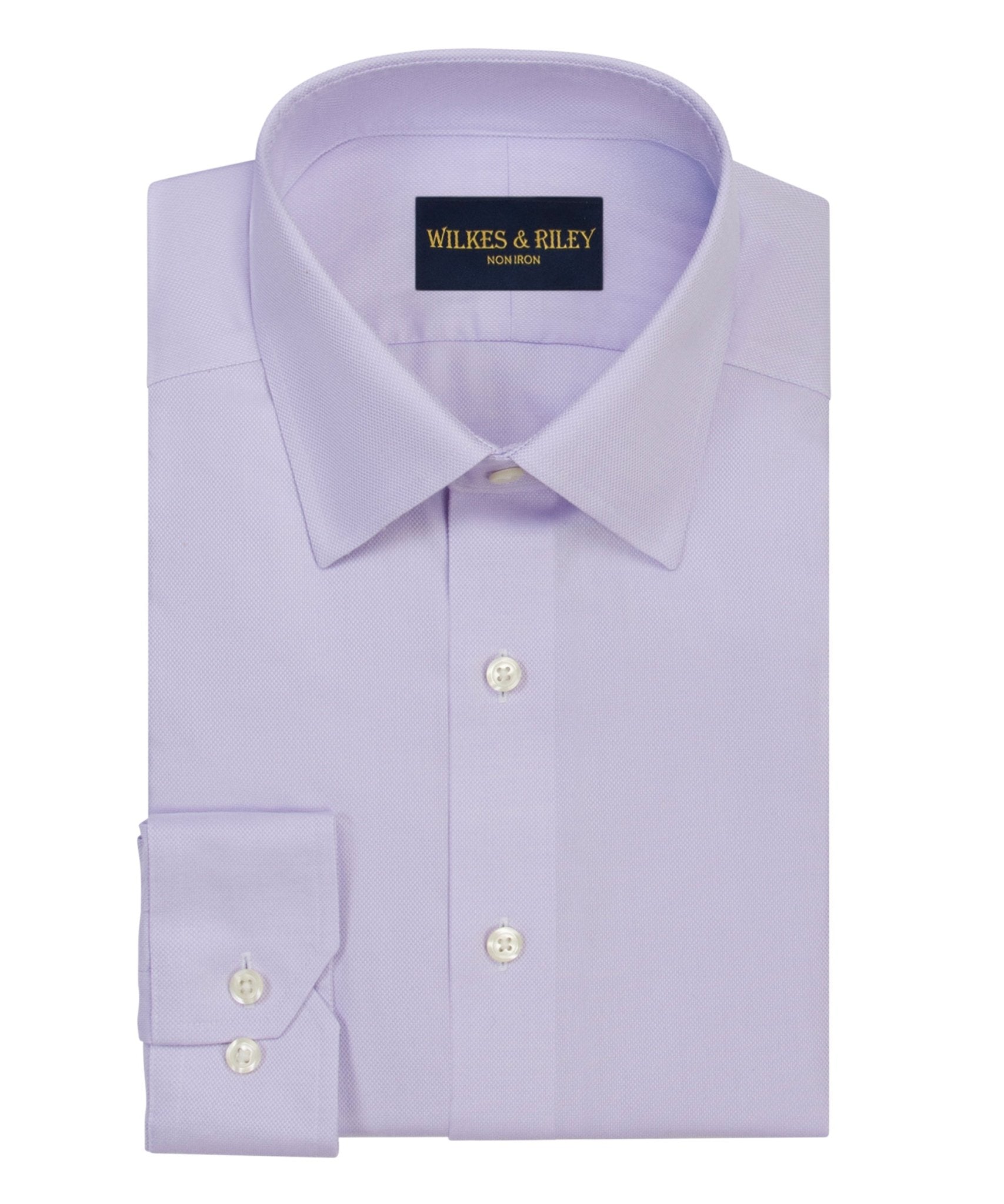 Lavender Non - Iron Queens Oxford Dress Shirt - Spread Collar - Wilkes & Riley, LLC