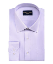 Lavender Stripe Spread Collar Non - Iron Twill Dress Shirt - Wilkes & Riley, LLC