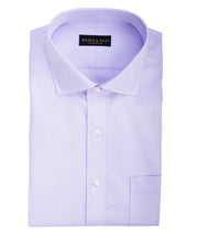 Regular Fit Lavendar Herringbone English Spread Collar Supima® Cotton Non - Iron Dress Shirt (B/T) - Wilkes & Riley, LLC