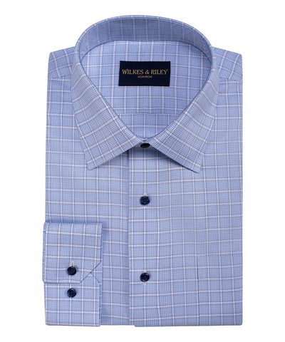 Tailored Fit Framed Houndstooth Spread Collar Non-Iron Dress Shirt