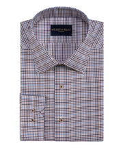 Spice Tattersall Spread Collar Non - Iron Dress Shirt - Wilkes & Riley, LLC