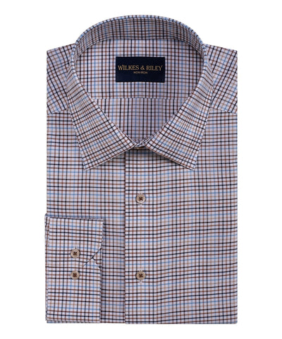 Spice Tattersall Spread Collar Non-Iron Dress Shirt