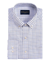 Charcoal /Blue Twill Check Button-Down Collar Non-Iron Sport Shirt