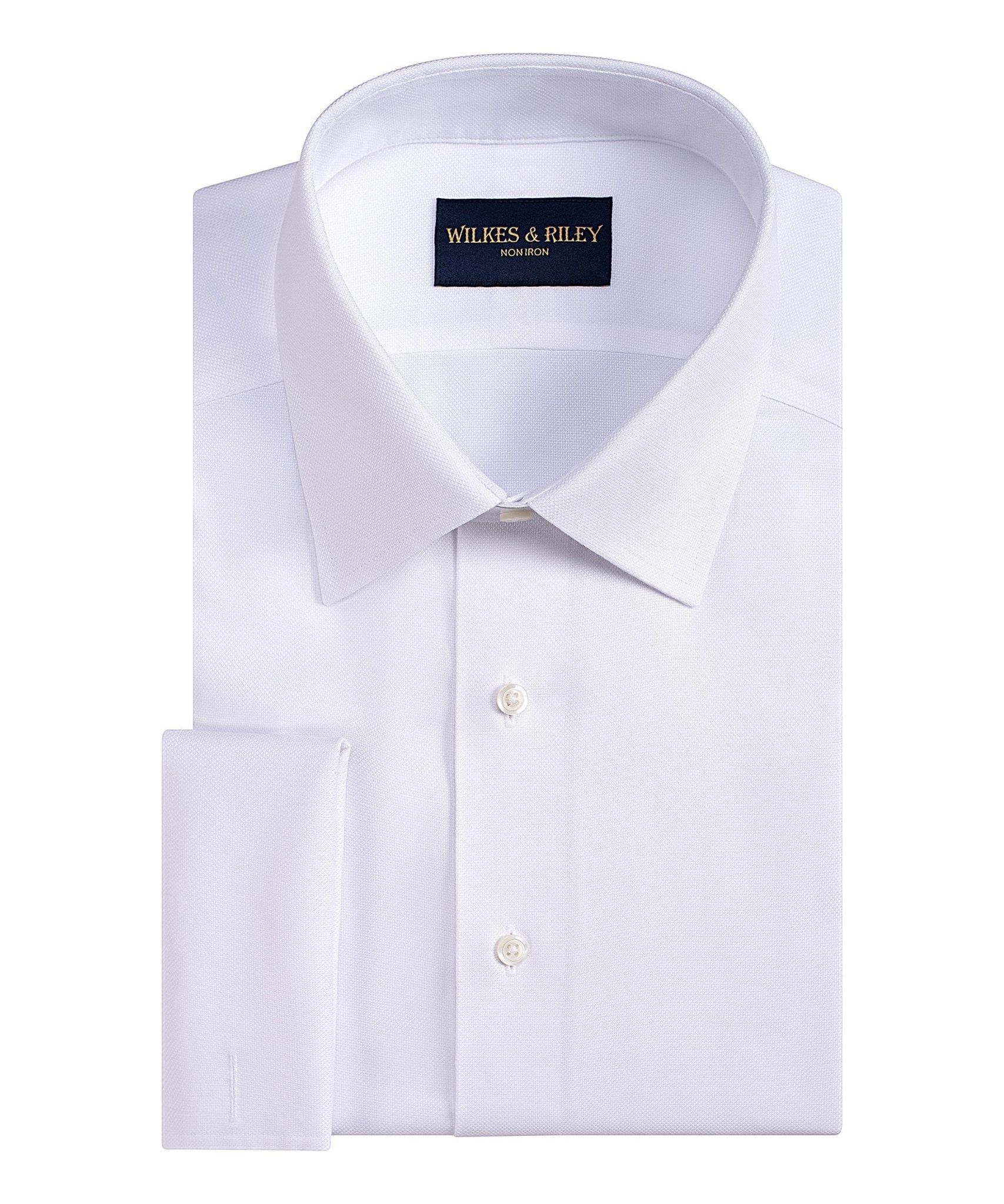 White French Cuff Non - Iron Queens Oxford Dress Shirt - Spread Collar - Wilkes & Riley, LLC