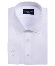 White Twill Spread Collar Non - Iron Dress Shirt - Wilkes & Riley, LLC