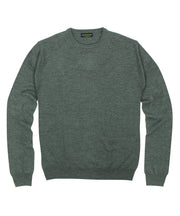 100% Pure Merino Wool Zegna Baruffa Crewneck Sweater - Grey - Wilkes & Riley, LLC