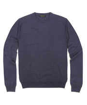100% Pure Zegna Baruffa Merino Wool Crewneck Sweater - Plum - Wilkes & Riley, LLC