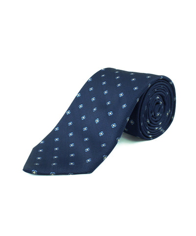 Blue Spaced Floral Neat Tie
