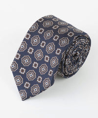 Brown Large Spaced Medallion Tie