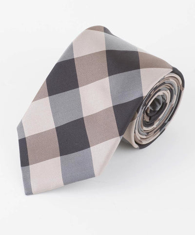 Taupe Large Buffalo Check