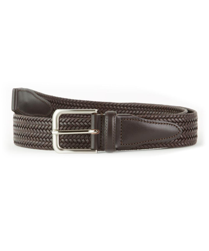 Wilkes & Riley Treccia Brown Leather Braided Belt