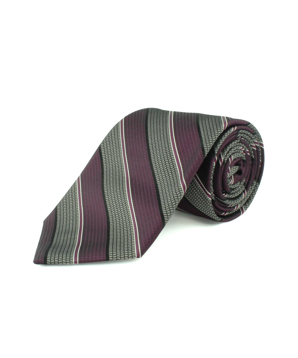 Purple Satin Textured Stripe