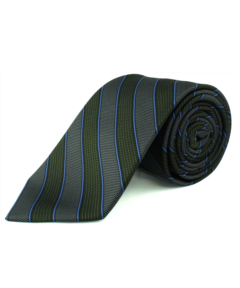 Green Alternating Stripe Tie