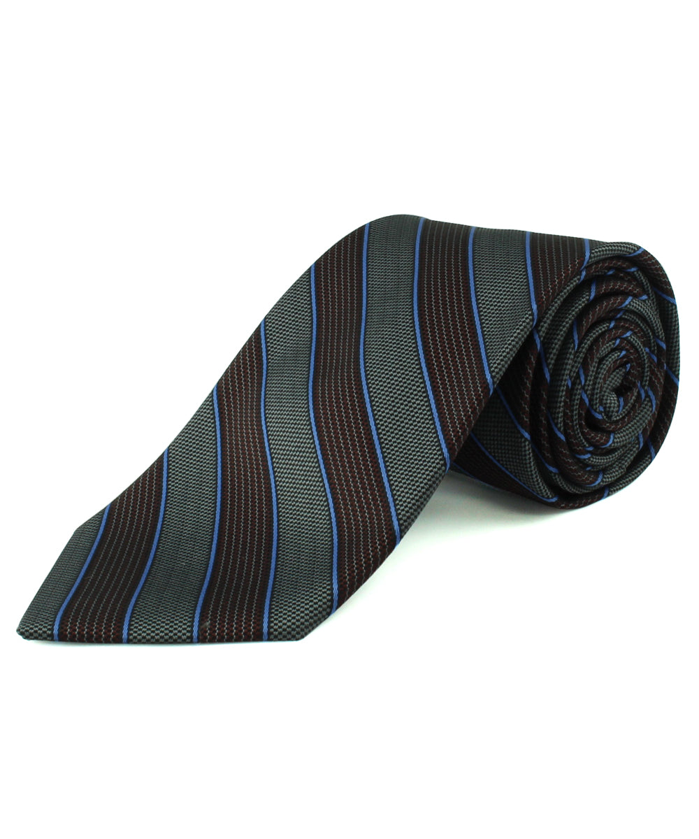 Burgundy Alternating Stripe Tie