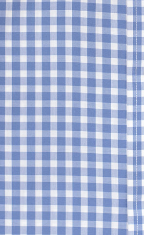 Classic Fit Blue Gingham Button-Down Collar Supima® Non-Iron Cotton Broadcloth Sport Shirt (B/T)