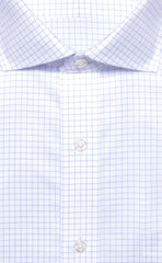 Wilkes & Riley Blue Twill Check English Spread Collar Alt