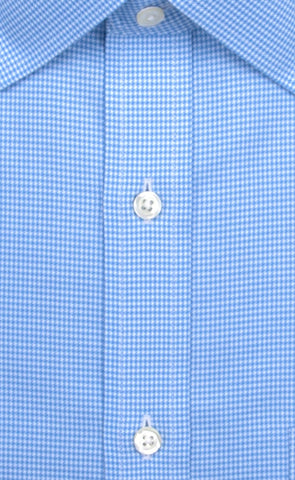 Wilkes & Riley Blue Houndstooth Spread collar Alt