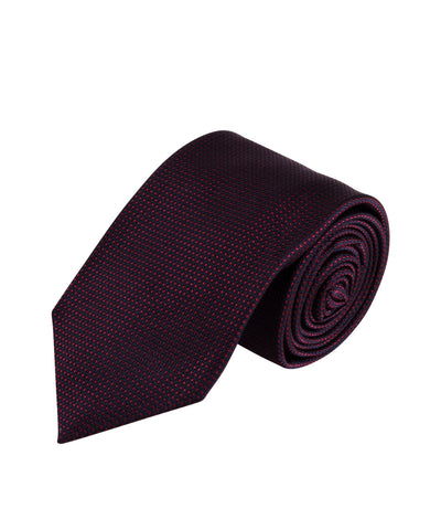 Burgundy Textured Solid Tie (Long)