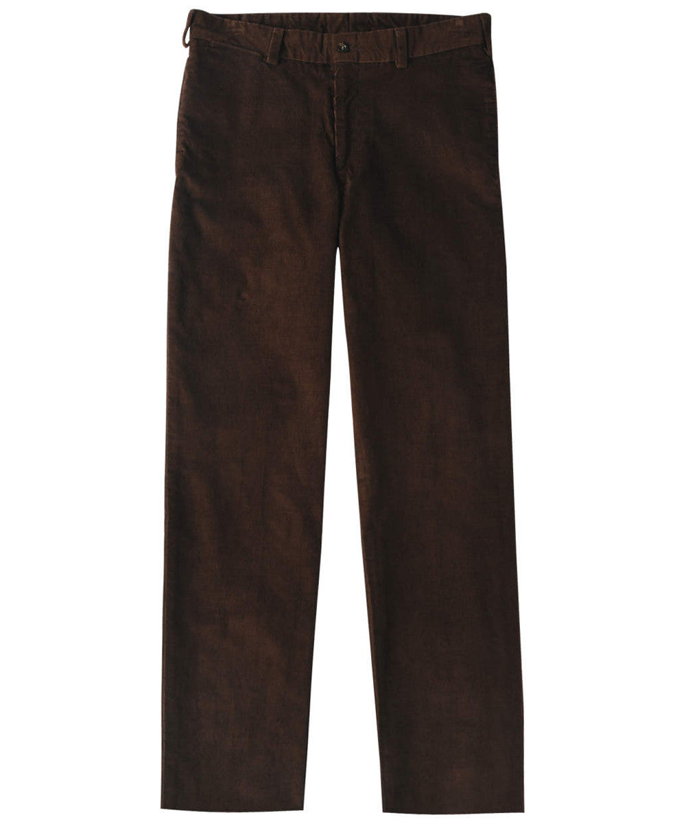 Corduroy Trousers from Bills Khakis - Classic Fit Plain Front (Espresso)