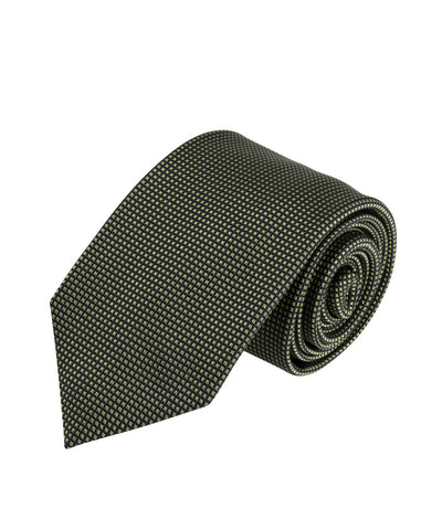 Green Textured Solid Tie (Long)