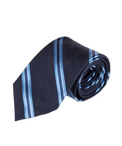 Navy & Lt Blue Stripe (Long)