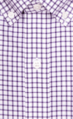 Wilkes & Riley Purple Twill Check Button Down Sport Shirt Alt