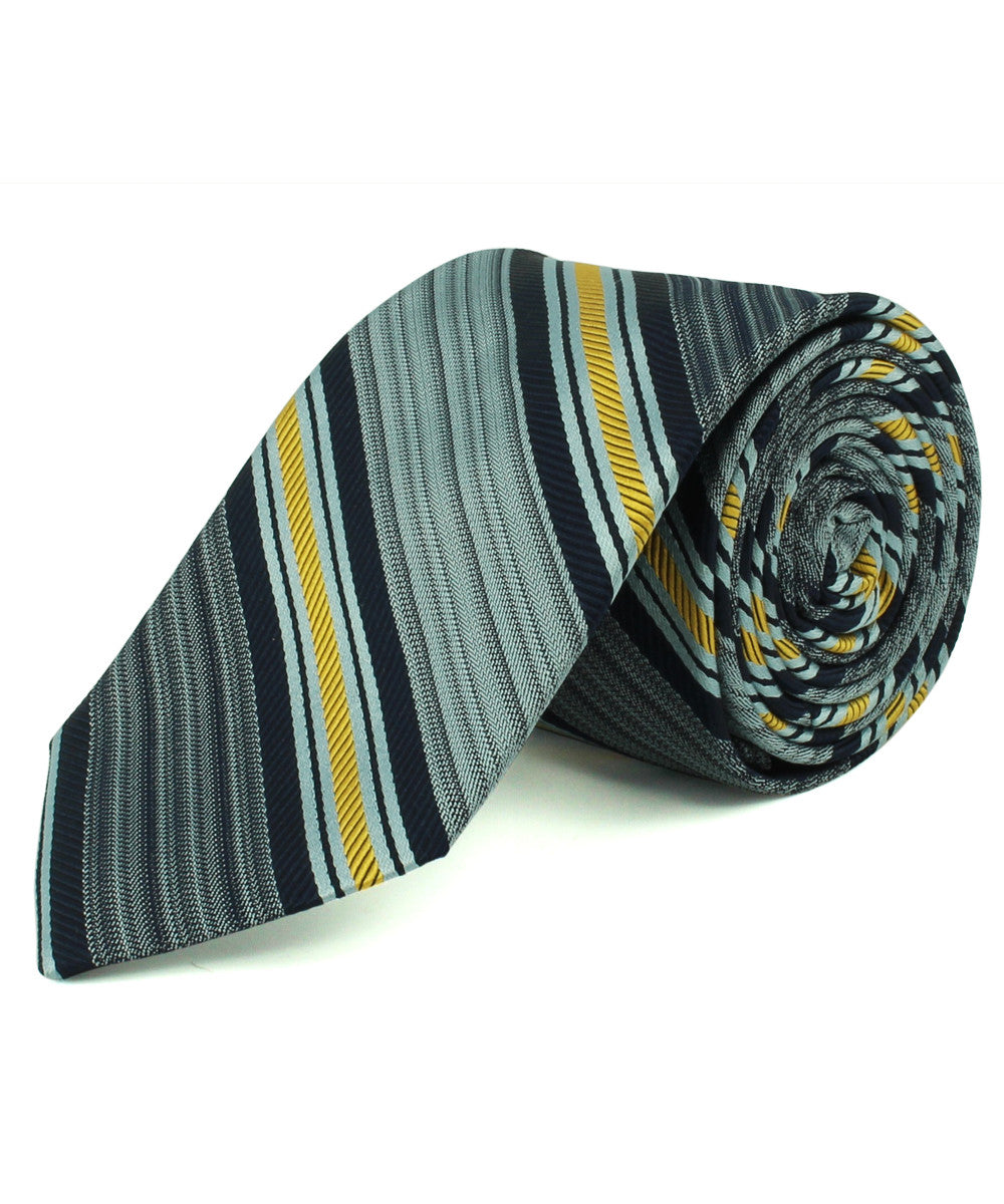 Navy/Gold Corded Stripe