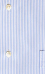 Classic Fit Light Blue End On End Stripe Spread Collar Supima® Cotton Non-Iron broadcloth Dress Shirt (B/T)