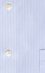 Tailored Fit Light Blue End On End Stripe Spread Collar  Supima® Cotton Non-Iron Dress Shirt (B/T)