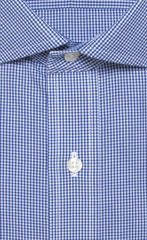 Wilkes & Riley Blue Gingham English Spread Collar