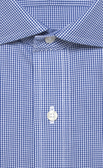 Wilkes & Riley Blue Gingham English Spread Collar