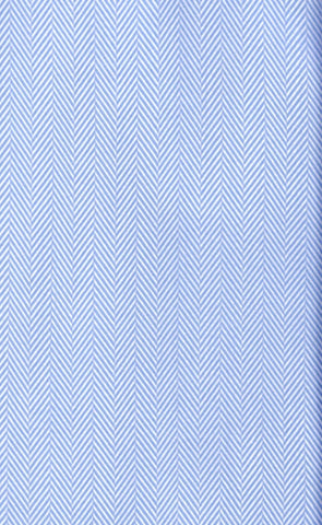 Tailored fit Blue Herringbone Spread Collar Supima® Cotton Non-Iron Dress Shirt (B/T)